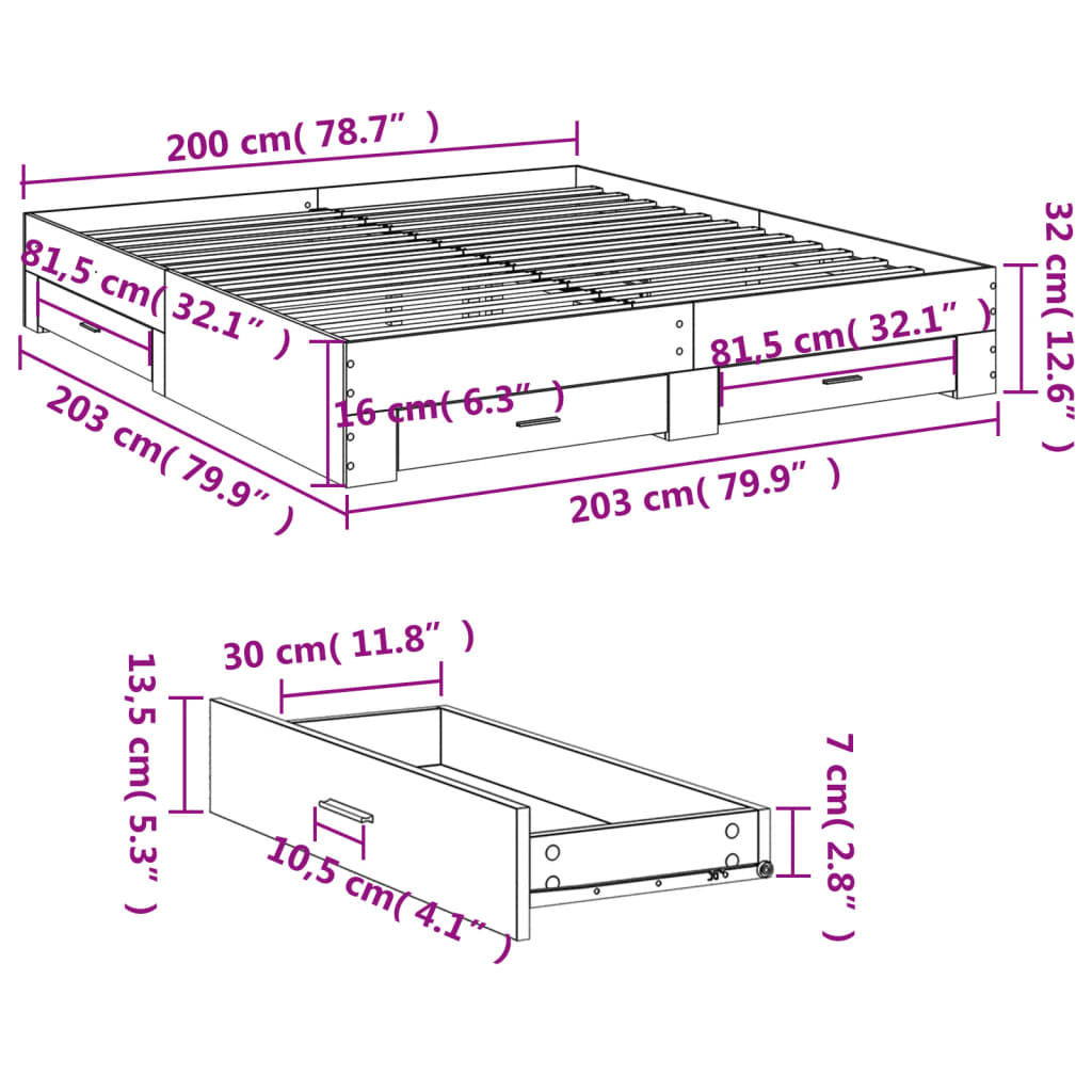 Bed Frame With Drawers Without Mattress