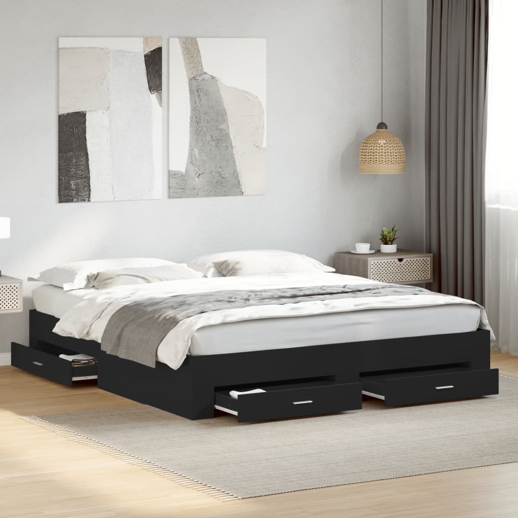 Bed Frame With Drawers Without Mattress