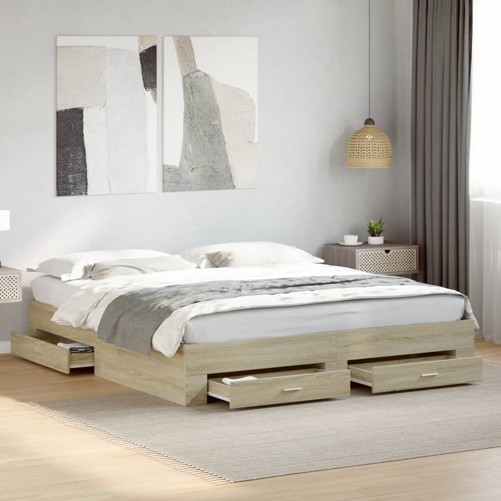 Bed Frame With Drawers Without Mattress