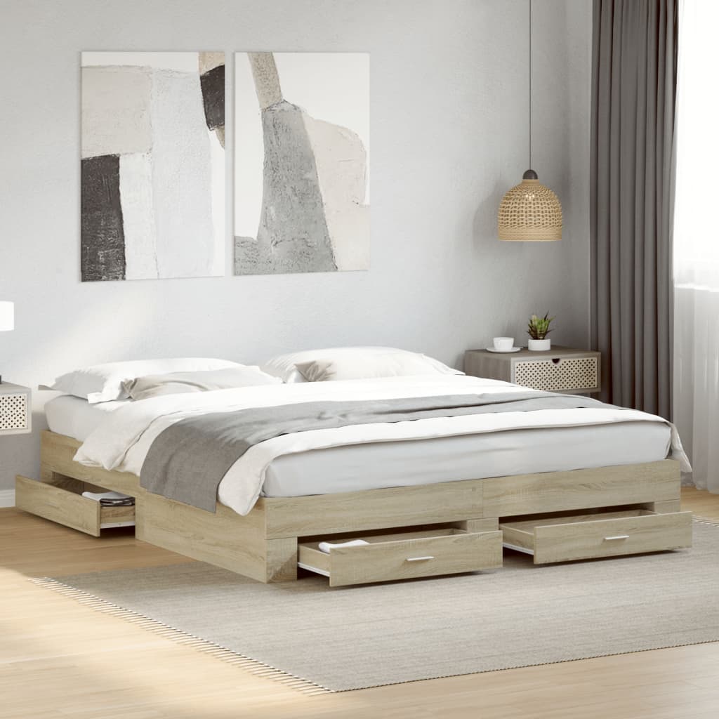 Bed Frame With Drawers Without Mattress