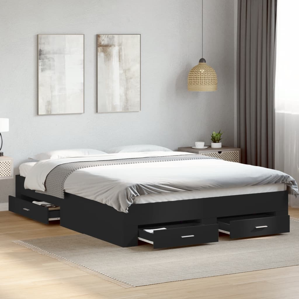 Bed Frame With Drawers Without Mattress