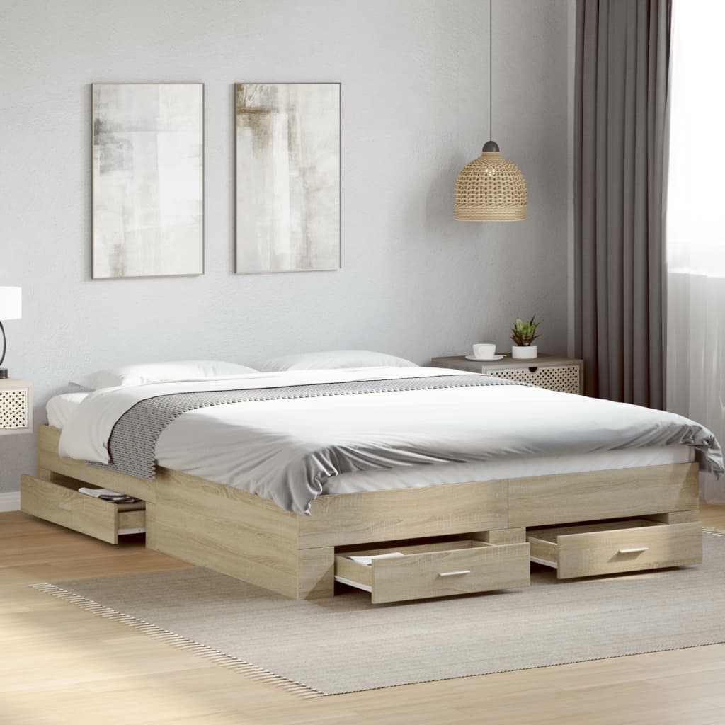 Bed Frame With Drawers Without Mattress