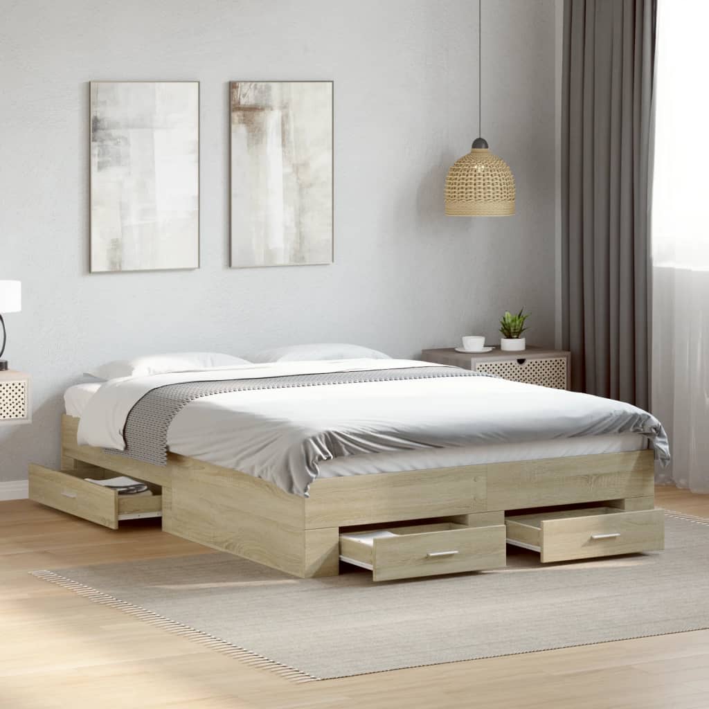 Bed Frame With Drawers Without Mattress