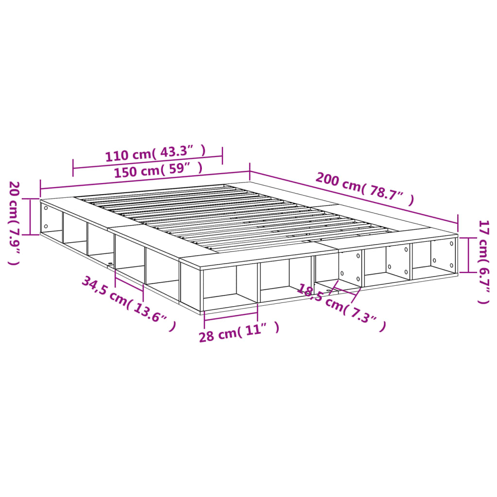 Bed Frame Without Mattress King Size