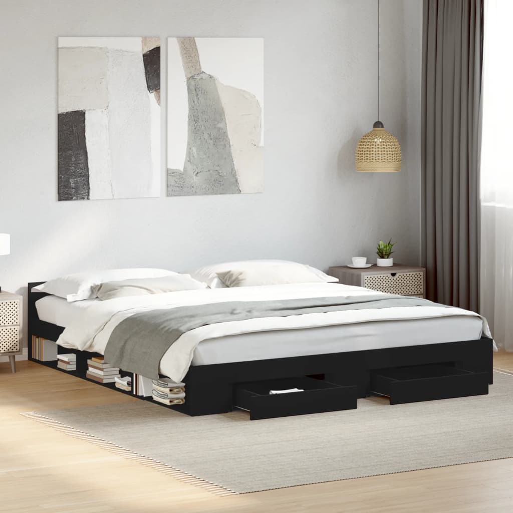 Bed Frame With Drawers Without Mattress