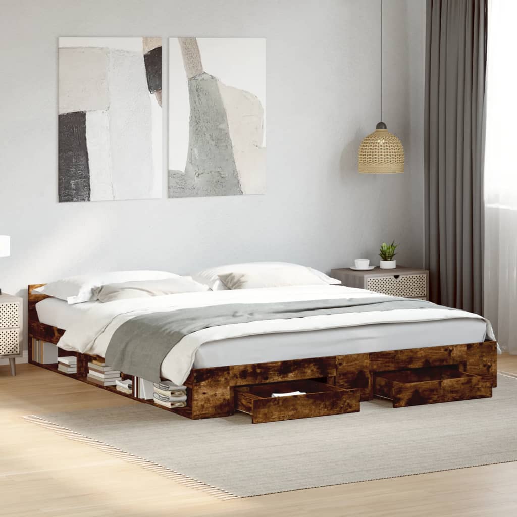 Bed Frame With Drawers Without Mattress