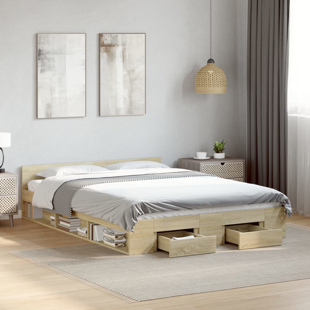 Bed Frame With Drawers Without Mattress