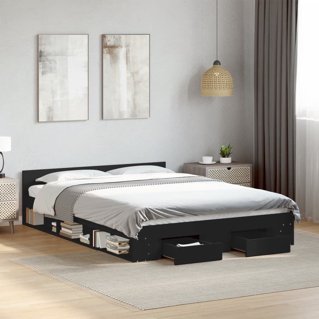 Bed Frame With Drawers Without Mattress