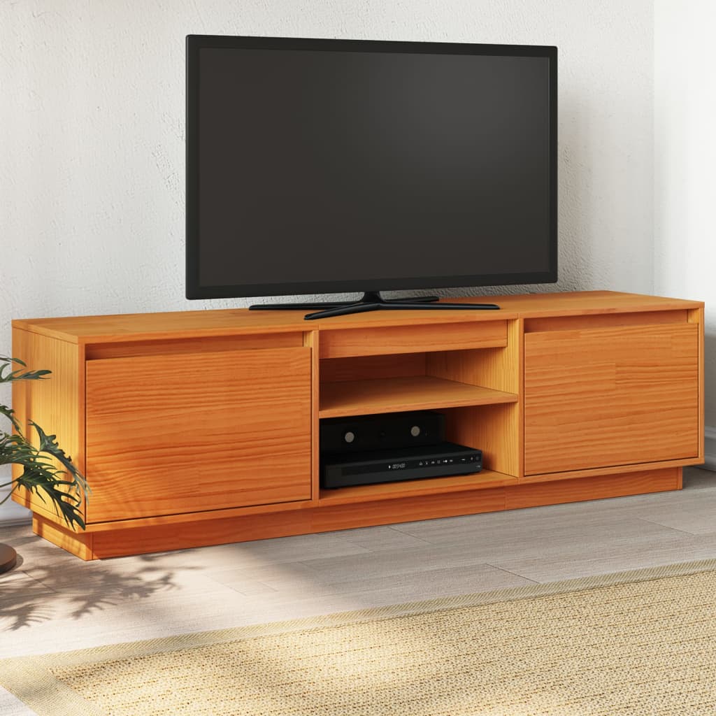 Tv Cabinet 140X35X40 Cm Solid Wood Pine