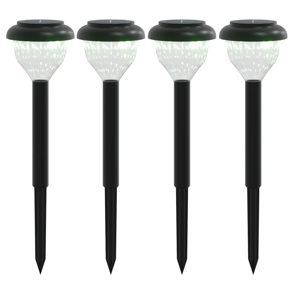 Solar Pathway Lights With Ground Spikes 4 Pcs & Rgb