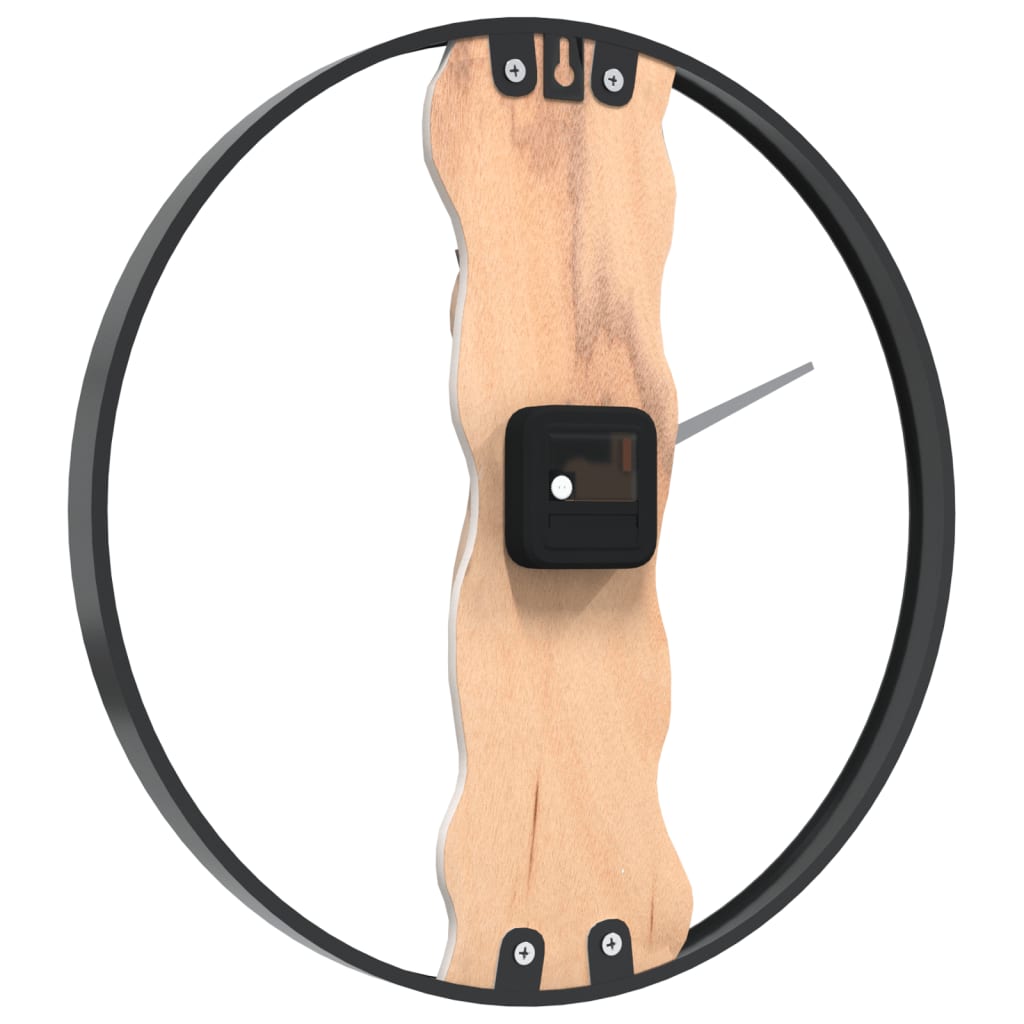 Wall Clock Ø35 Cm Iron And Oak Wood