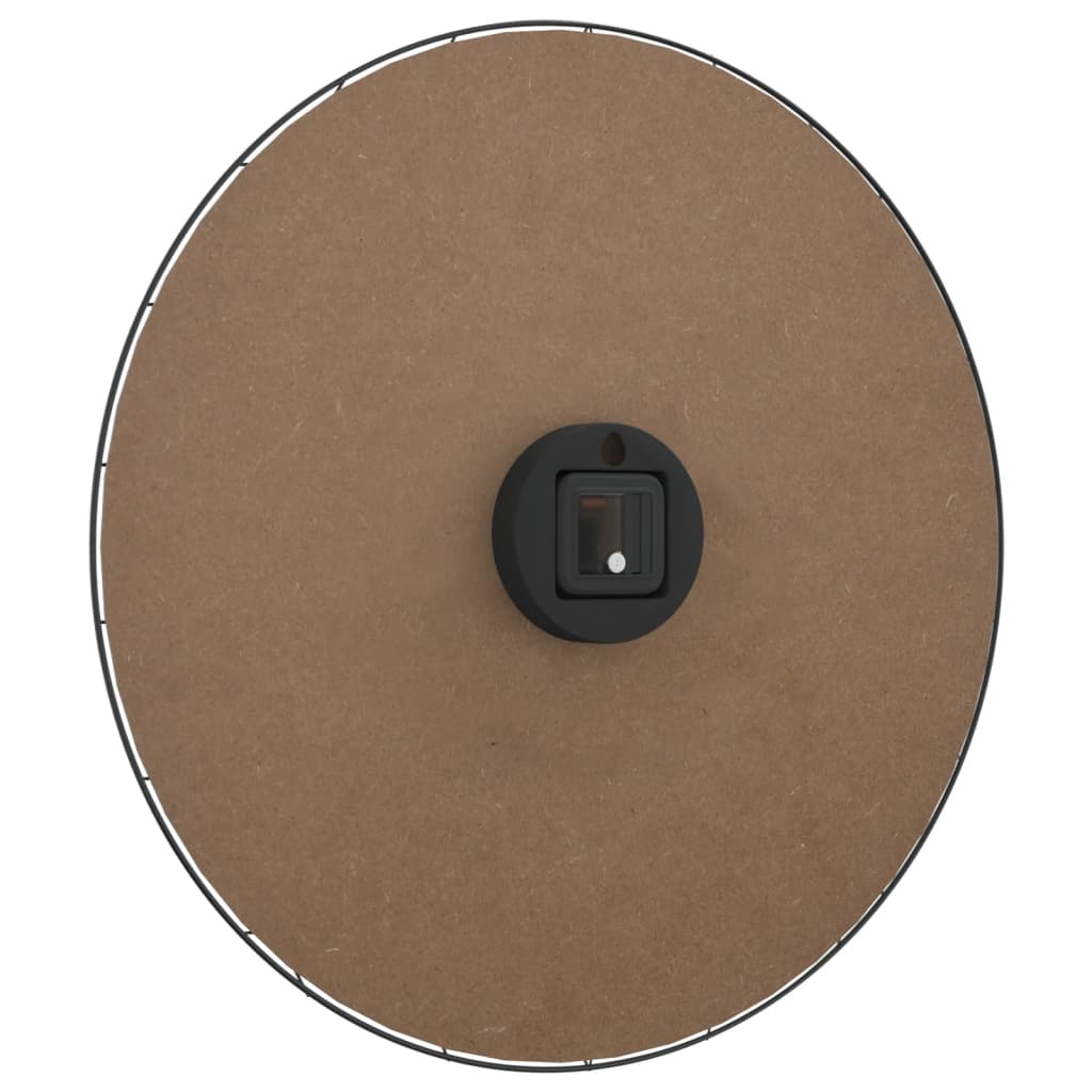 Wall Clock Yellow And Black Ø50 Cm Engineered Wood