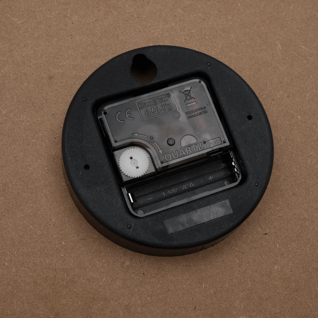 Wall Clock Yellow And Black Ø50 Cm Engineered Wood