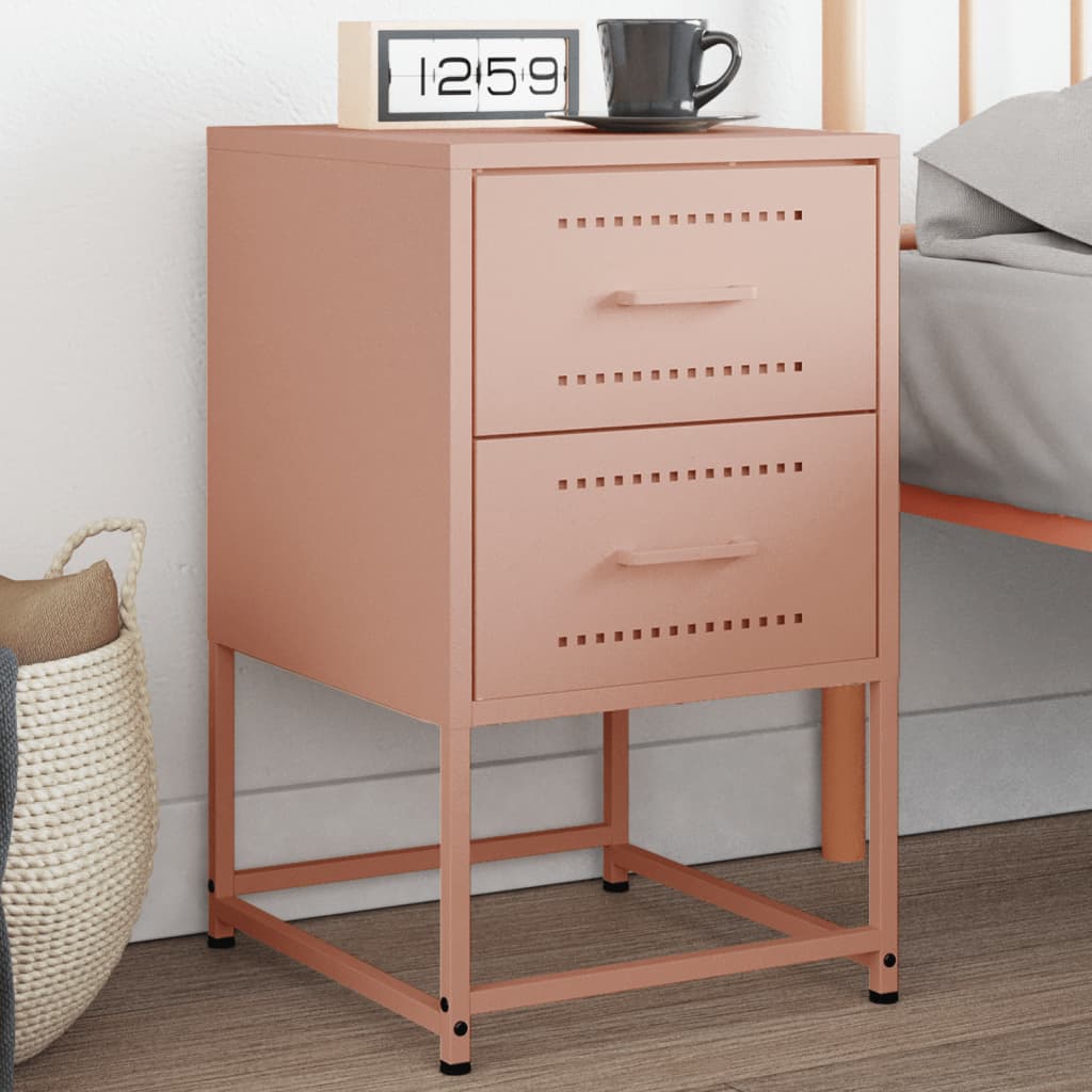 Bedside Cabinets 2 Pcs 36X39X60.5 Cm Steel