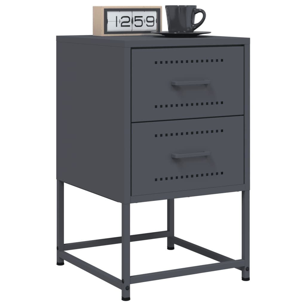 Bedside Cabinets 2 Pcs 36X39X60.5 Cm Steel