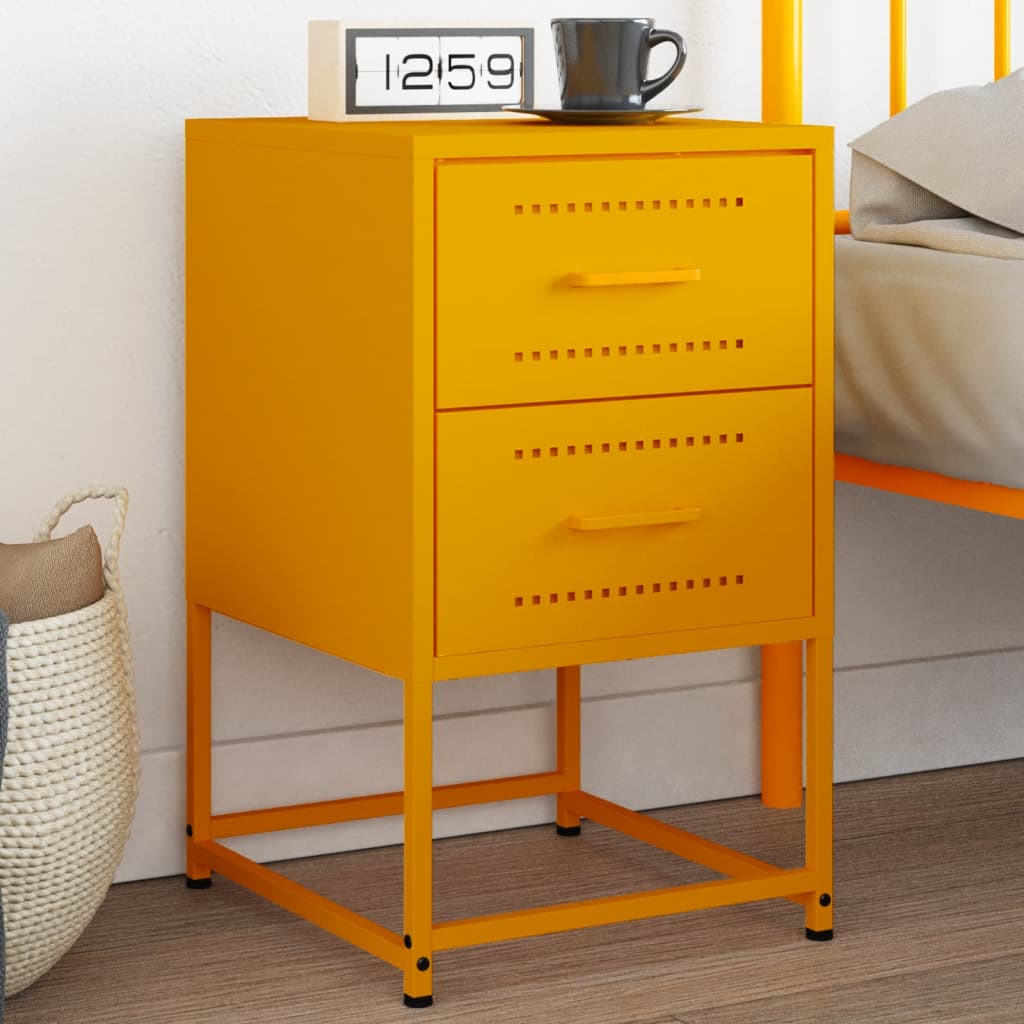Bedside Cabinets 2 Pcs 36X39X60.5 Cm Steel
