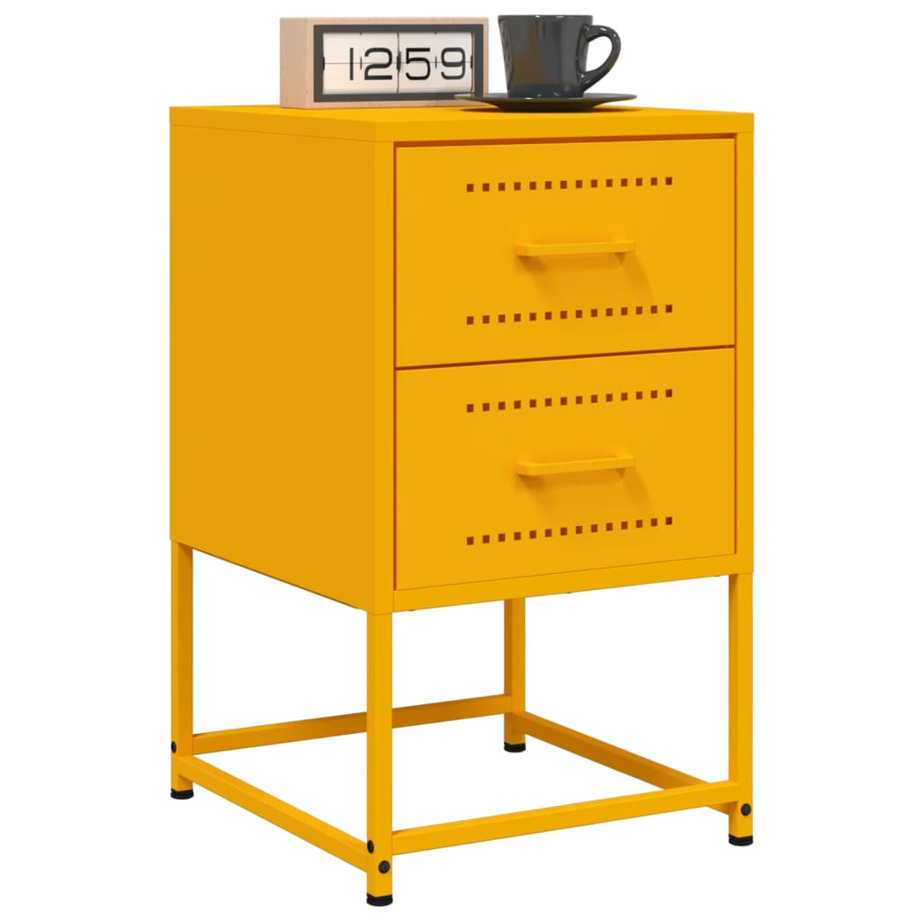 Bedside Cabinets 2 Pcs 36X39X60.5 Cm Steel