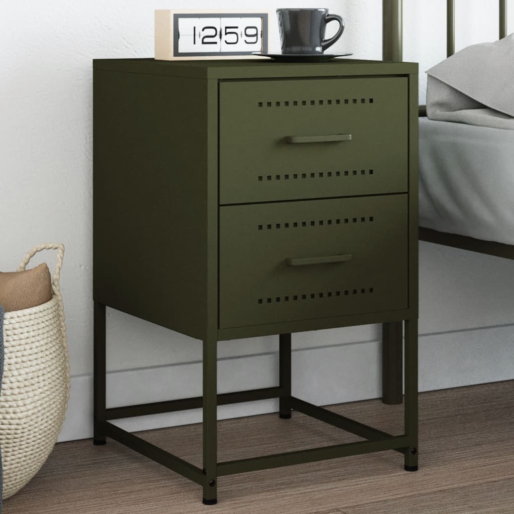 Bedside Cabinets 2 Pcs 36X39X60.5 Cm Steel