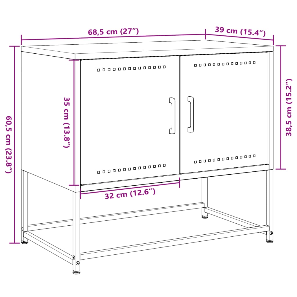 Tv Cabinet 68.5X39X60.5 Cm Steel