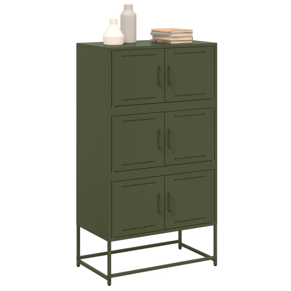 Sideboard Olive 68.5X38.5X123.5 Cm Steel