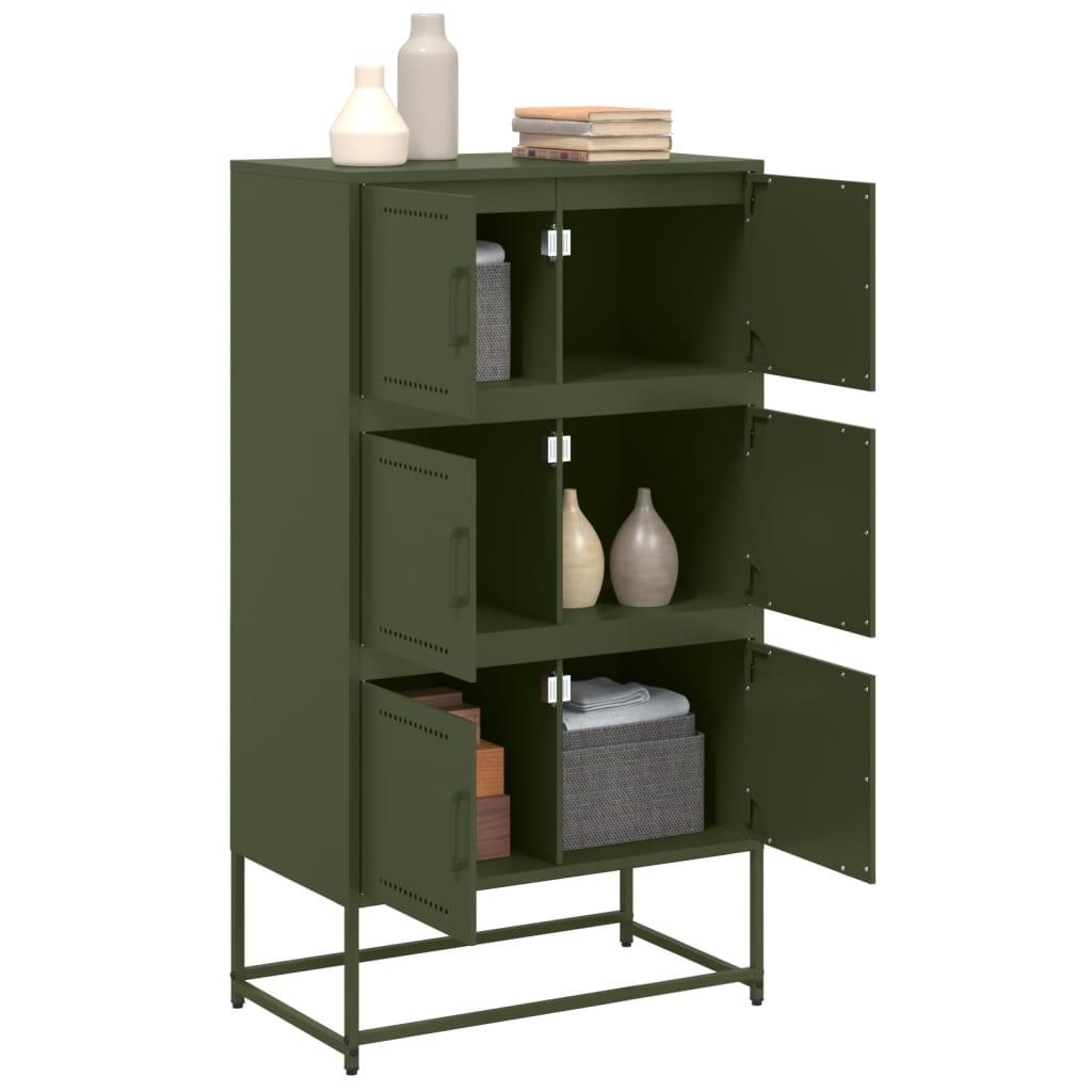 Sideboard Olive 68.5X38.5X123.5 Cm Steel