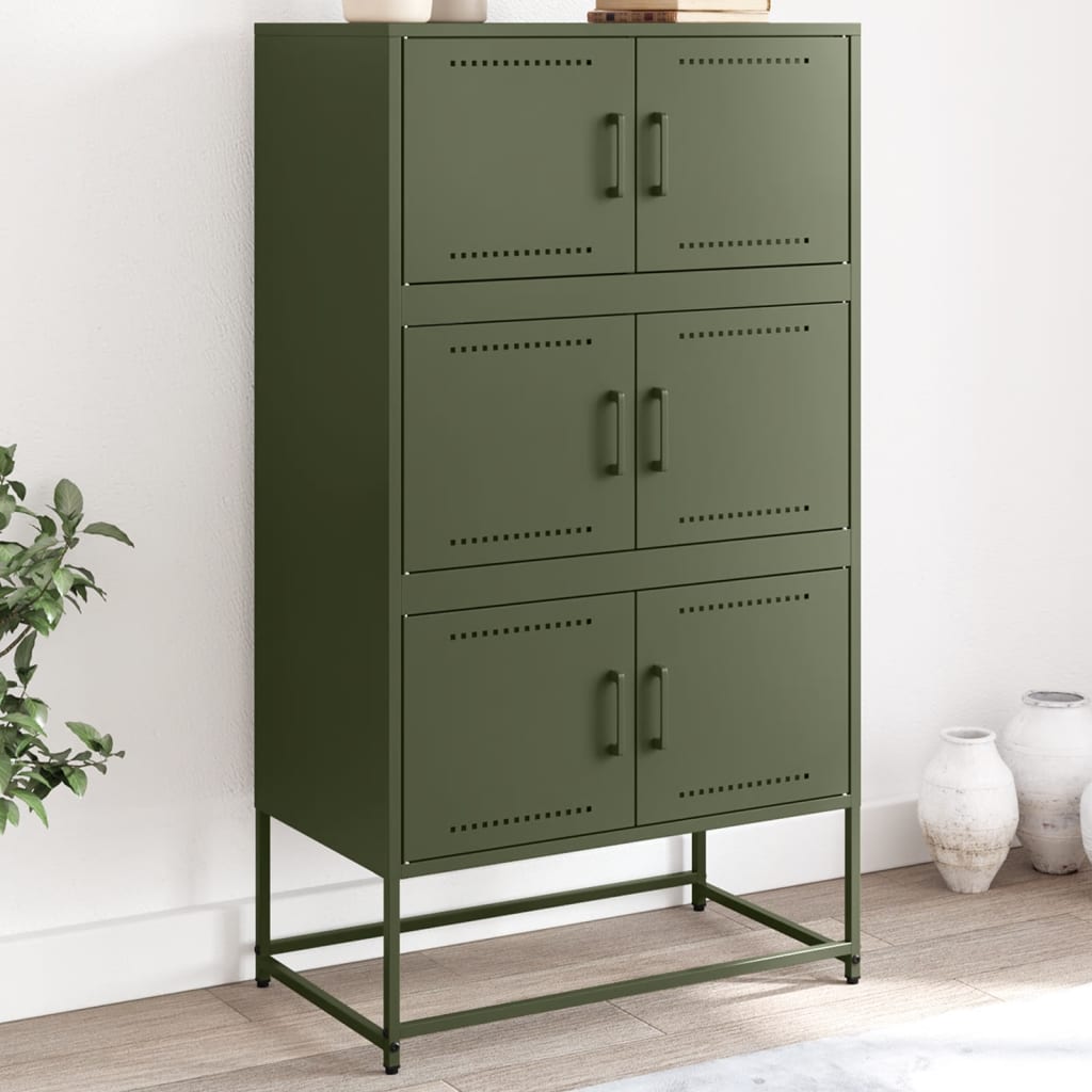 Sideboard Olive 68.5X38.5X123.5 Cm Steel