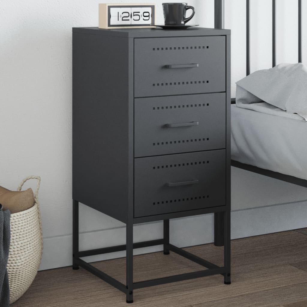 Bedside Cabinets 2 Pcs 36X39X78 Cm Steel