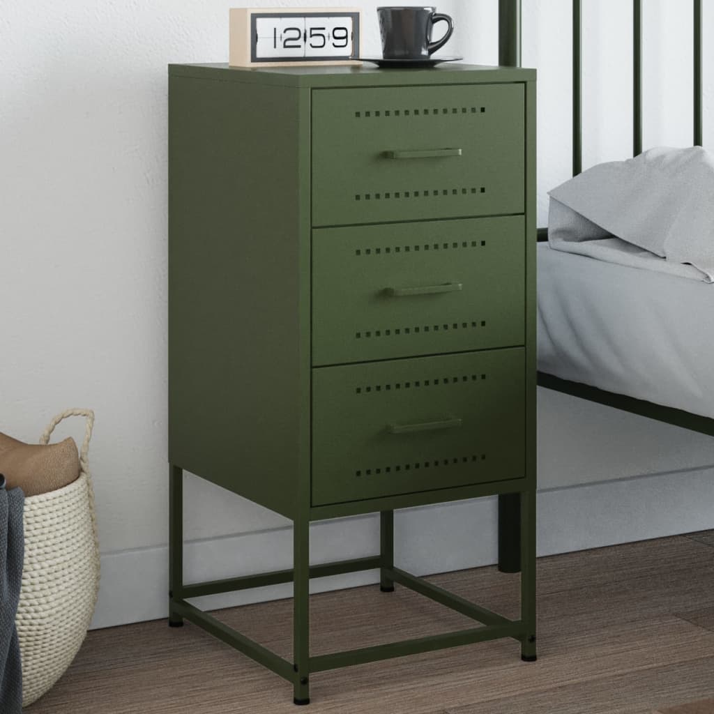 Bedside Cabinets 2 Pcs 36X39X78 Cm Steel