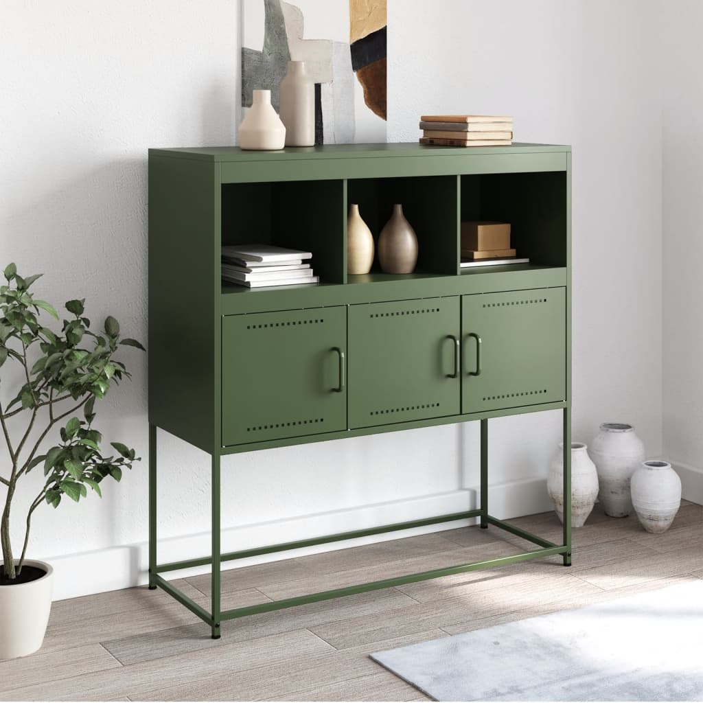 Sideboard Olive 100.5X39X107 Cm Steel