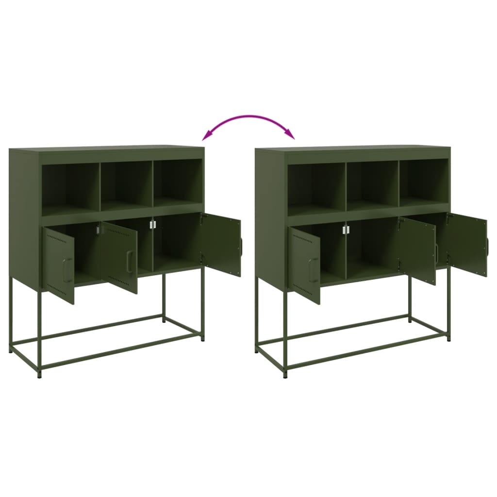 Sideboard Olive 100.5X39X107 Cm Steel