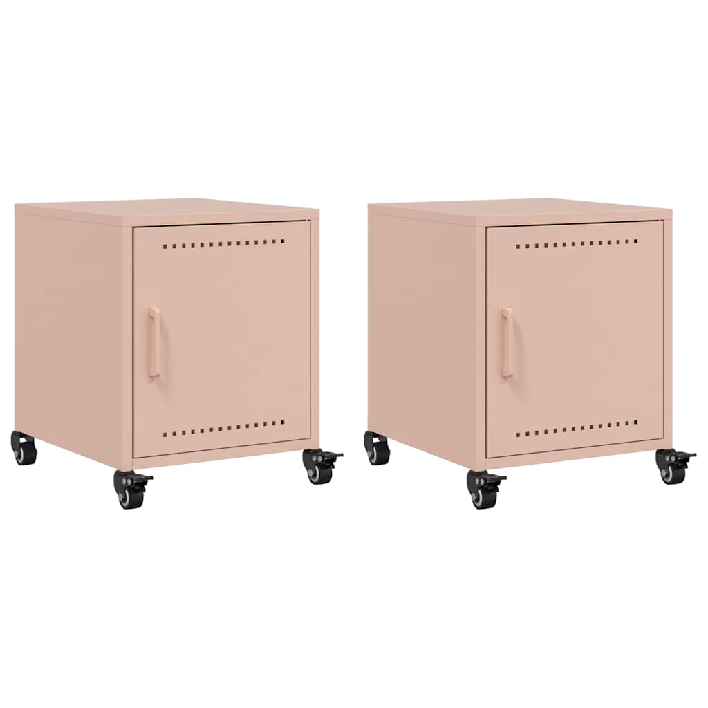 Bedside Cabinets 2 Pcs 36X39X43.5 Cm Steel