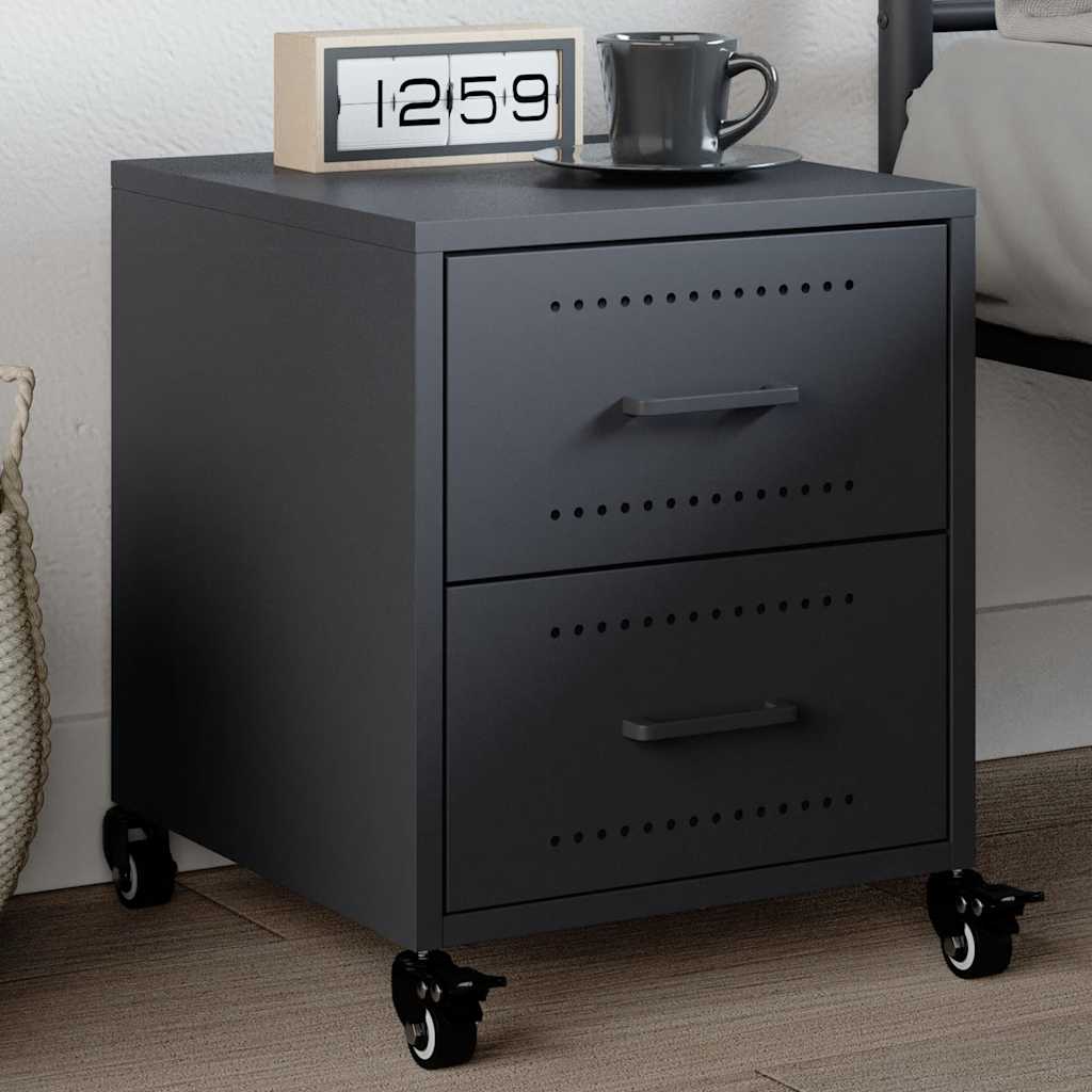 Bedside Cabinets 2 Pcs 36X39X43.5 Cm Steel
