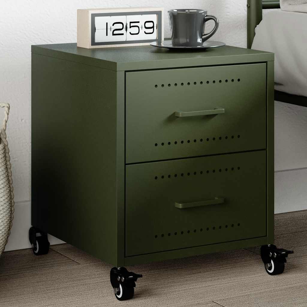 Bedside Cabinets 2 Pcs 36X39X43.5 Cm Steel
