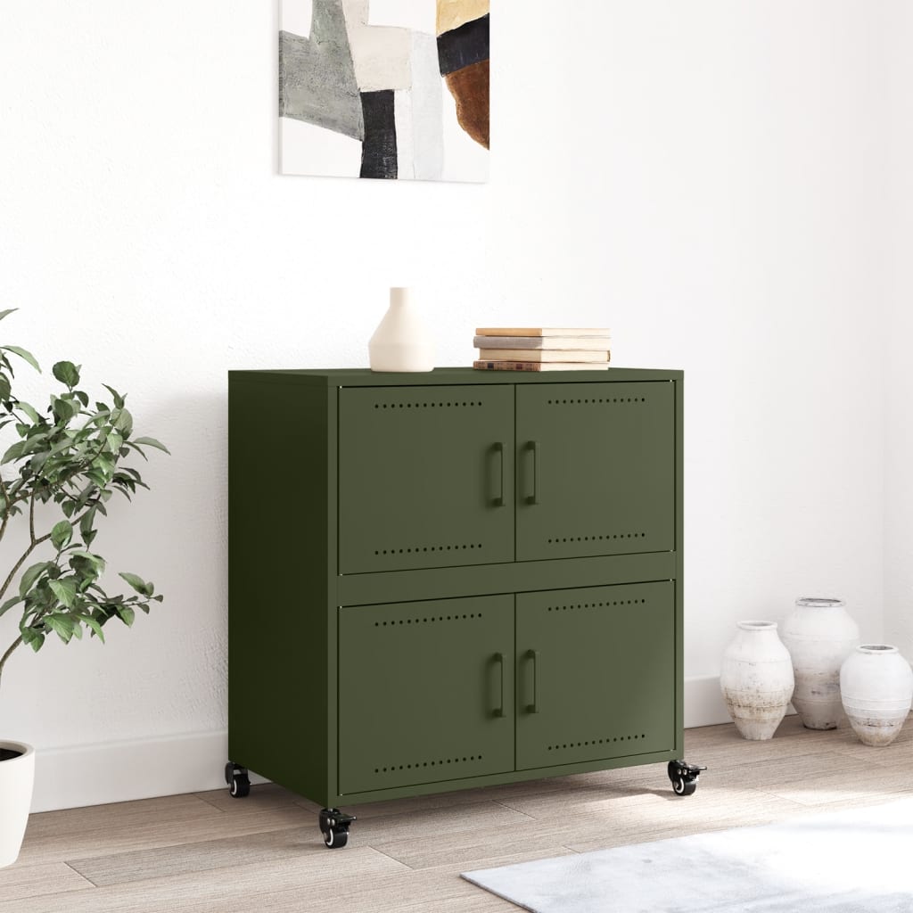 Sideboard Olive 68X39X72 Cm Steel