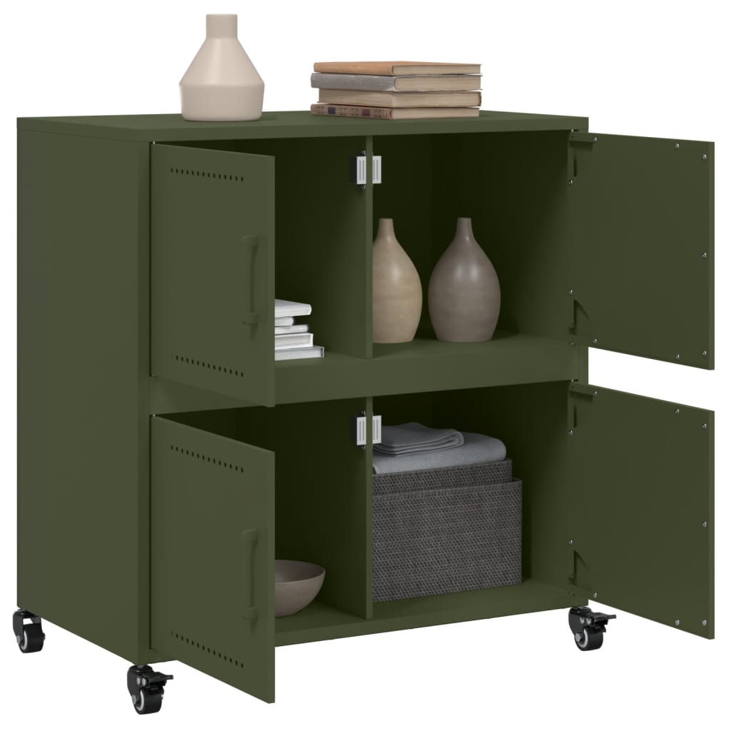Sideboard Olive 68X39X72 Cm Steel
