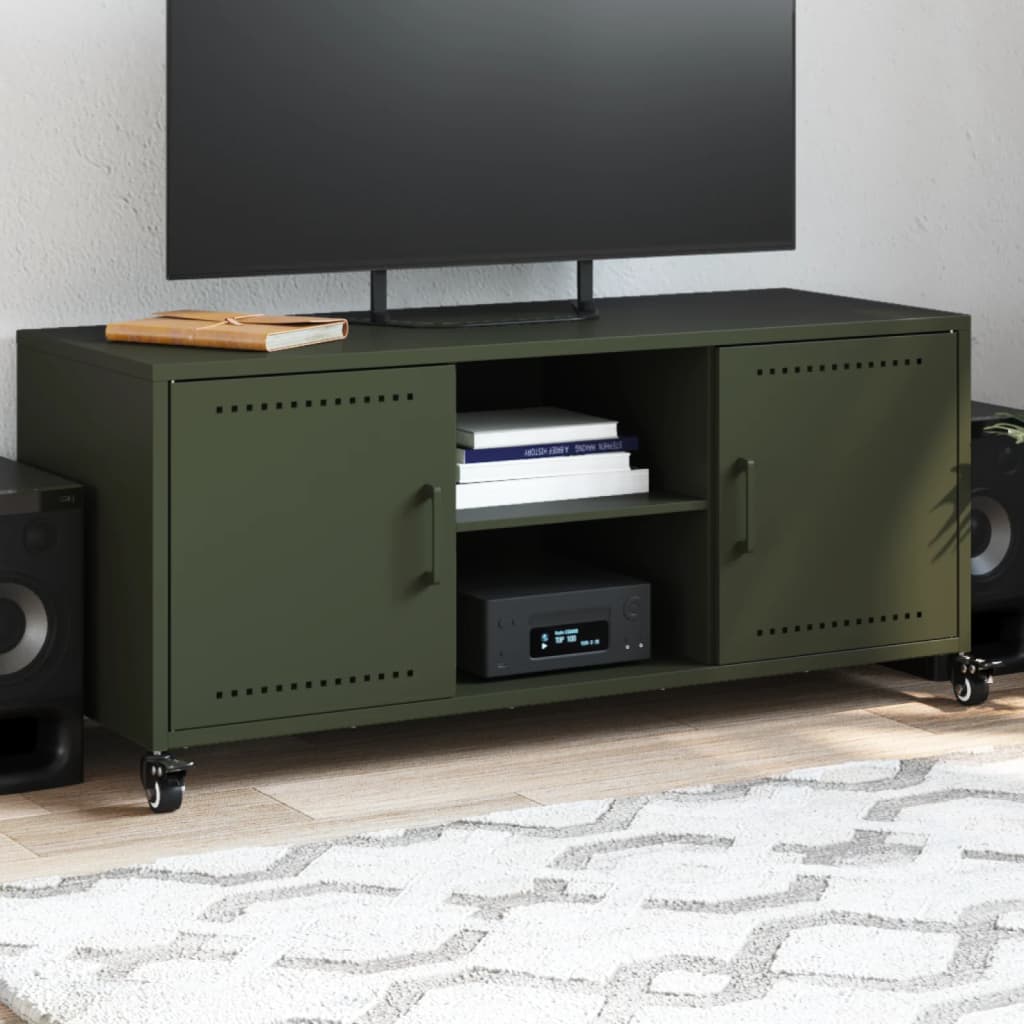 Tv Cabinet Olive 100.5X39X43.5 Cm Steel