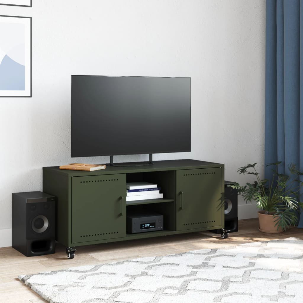 Tv Cabinet Olive 100.5X39X43.5 Cm Steel