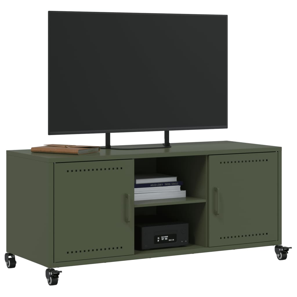 Tv Cabinet Olive 100.5X39X43.5 Cm Steel