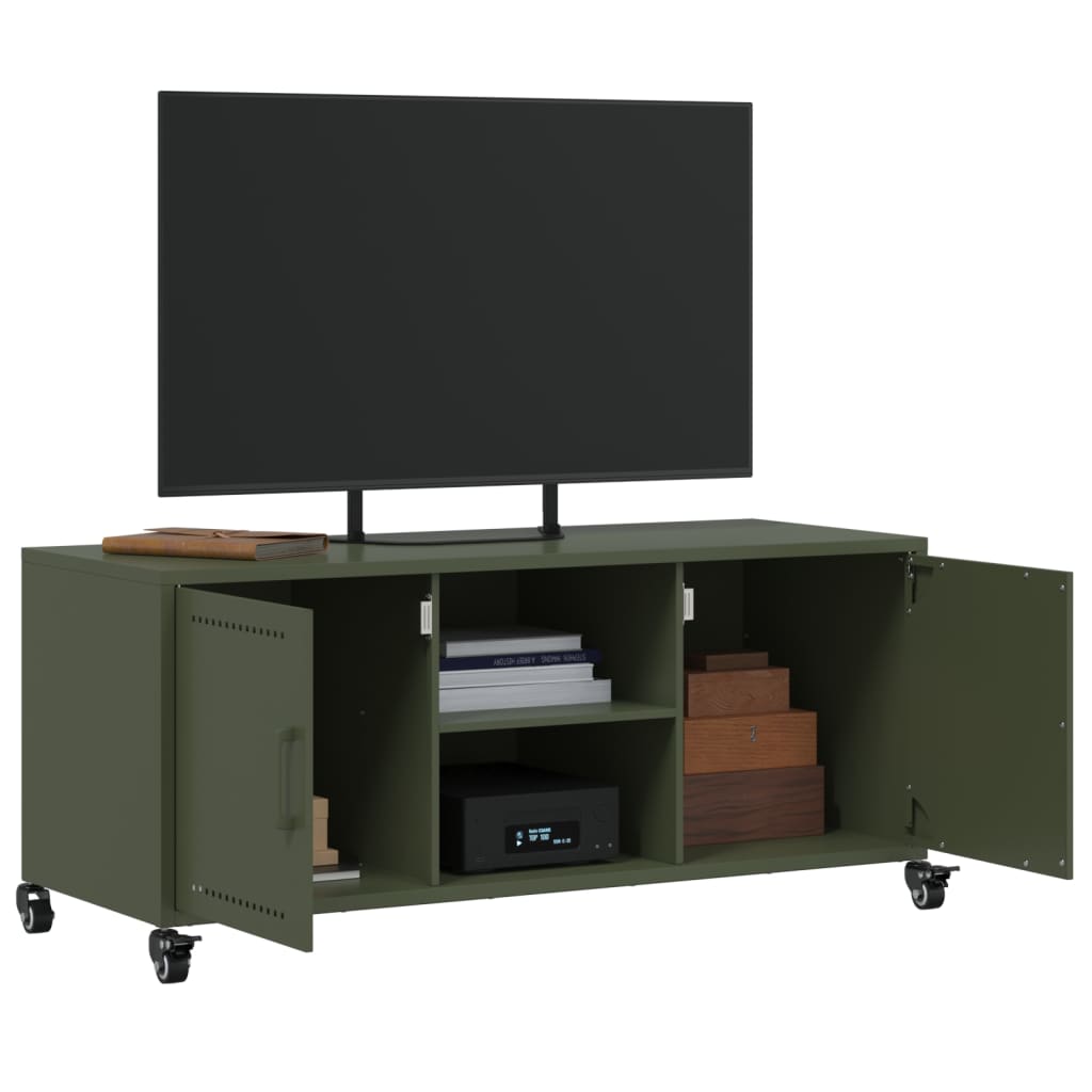 Tv Cabinet Olive 100.5X39X43.5 Cm Steel