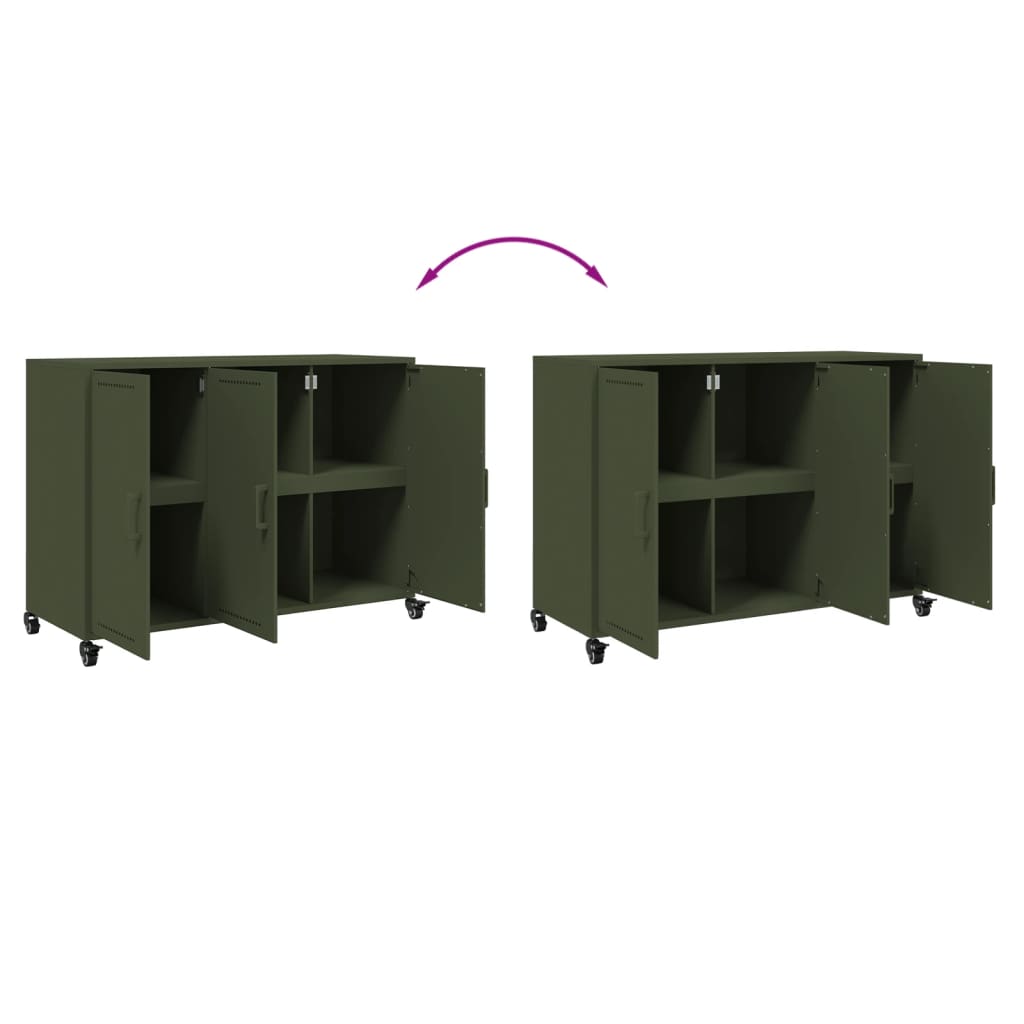 Sideboard Olive 100.5X39X72 Cm Steel
