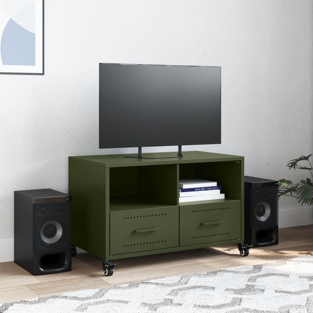 Tv Cabinet Olive 68X39X43.5 Cm Steel