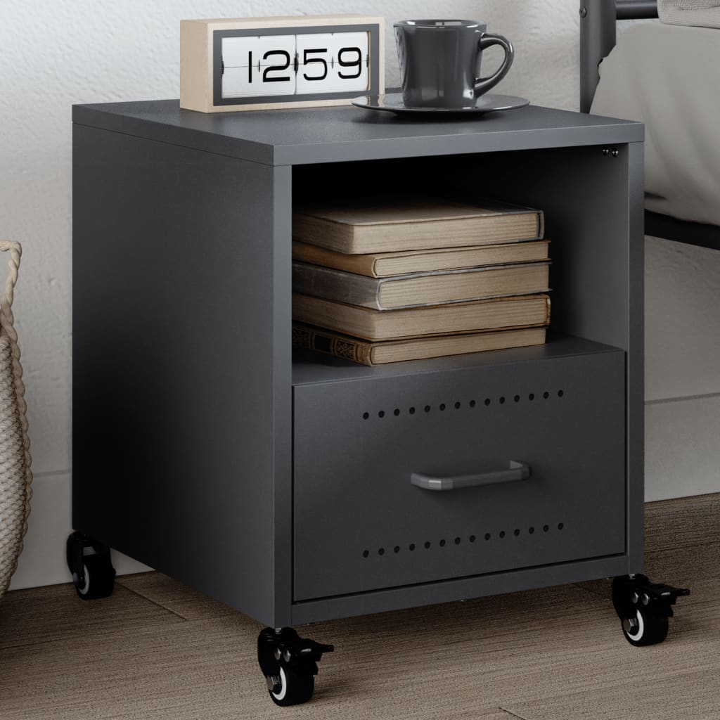 Bedside Cabinets 2 Pcs 36X39X43.5 Cm Steel