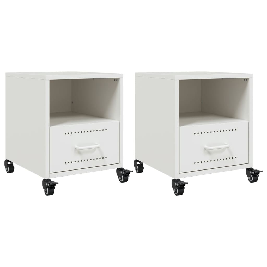 Bedside Cabinets 2 Pcs 36X39X43.5 Cm Steel