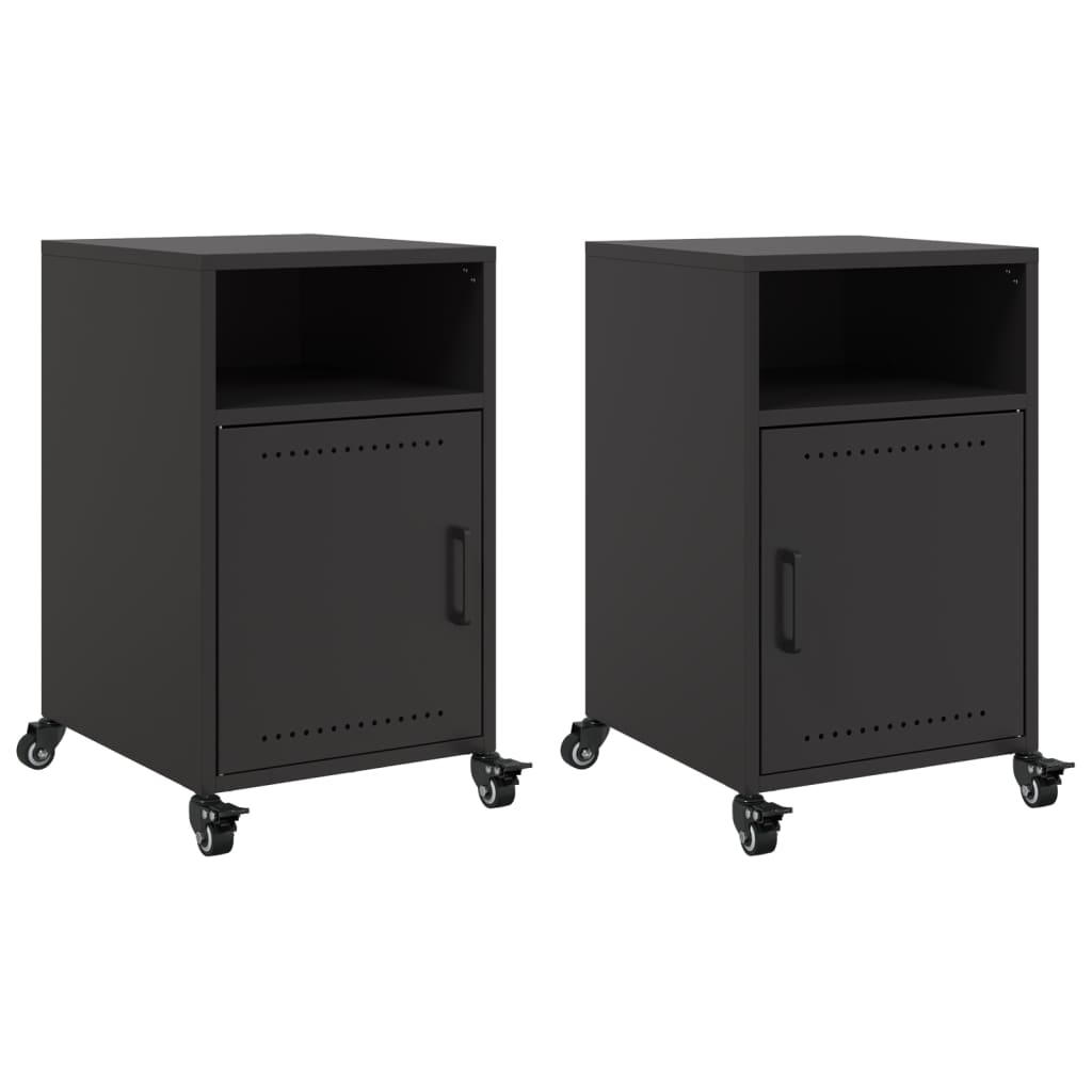 Bedside Cabinets 2 Pcs 36X39X59 Cm Steel