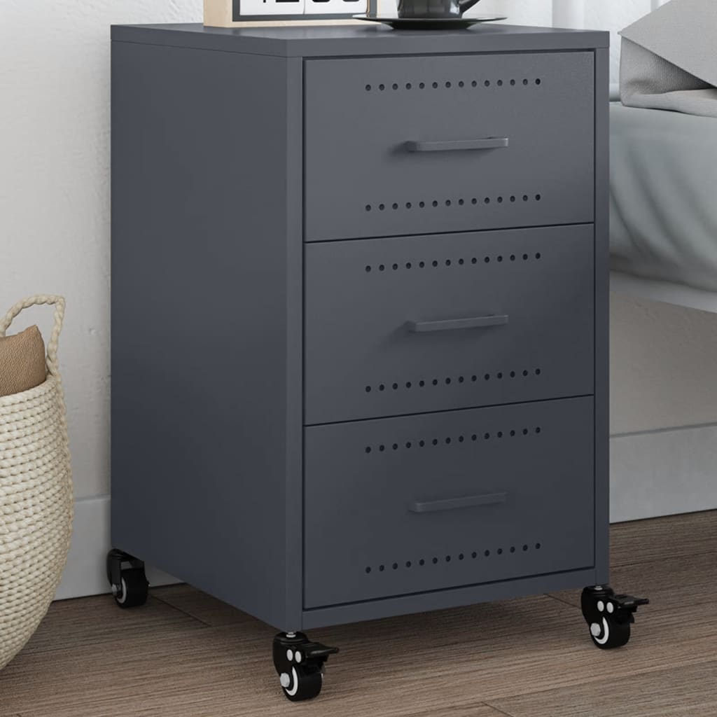 Bedside Cabinet 36X39X59 Cm Steel