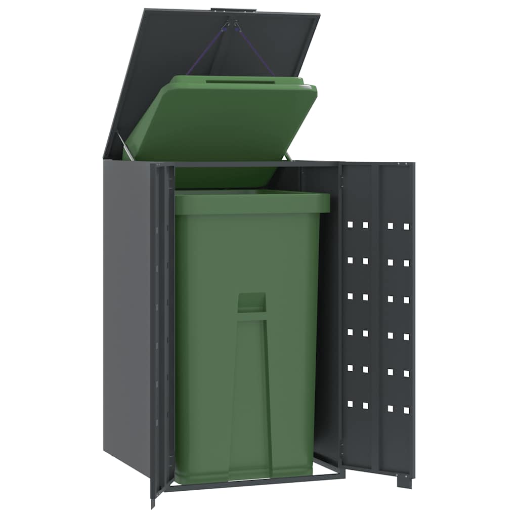 Wheelie Bin Storage For 5 Bins 345X79X117 Cm Steel