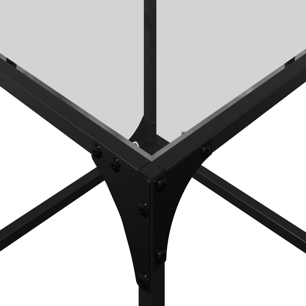 Nesting Coffee Tables 3 Pcs With Glass Top Steel