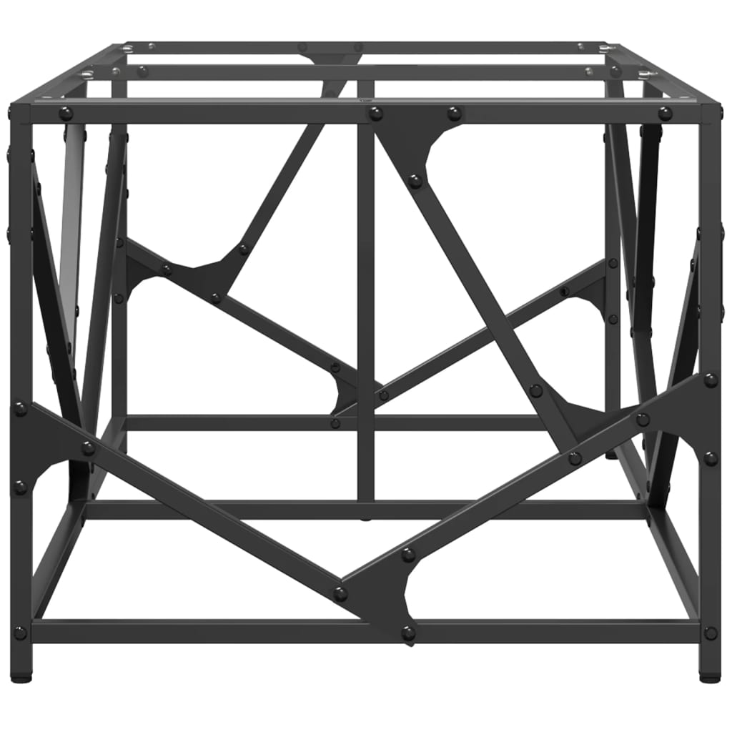 Coffee Table With Glass Top 98.5X50X41 Cm Steel