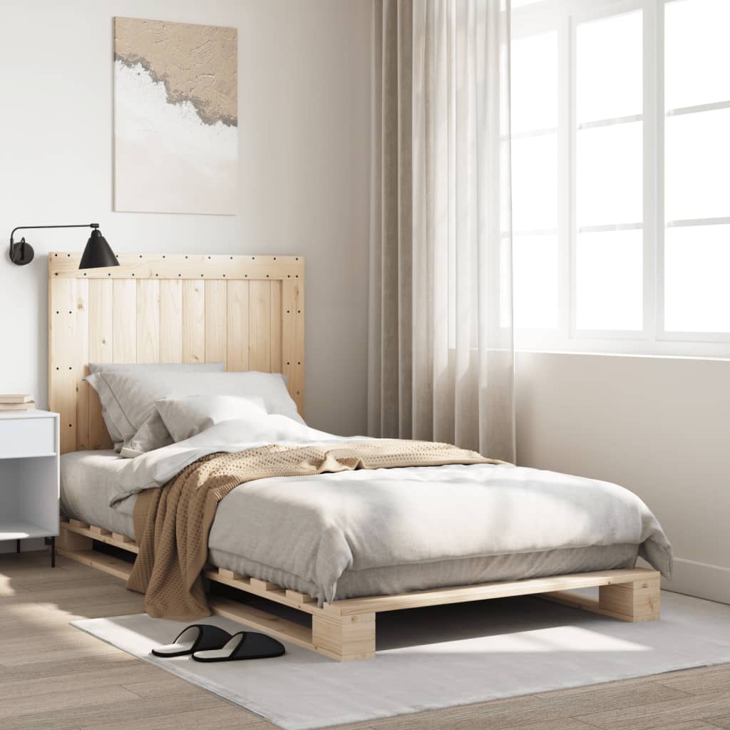 Bed Frame Without Mattress With Headboard Solid Wood