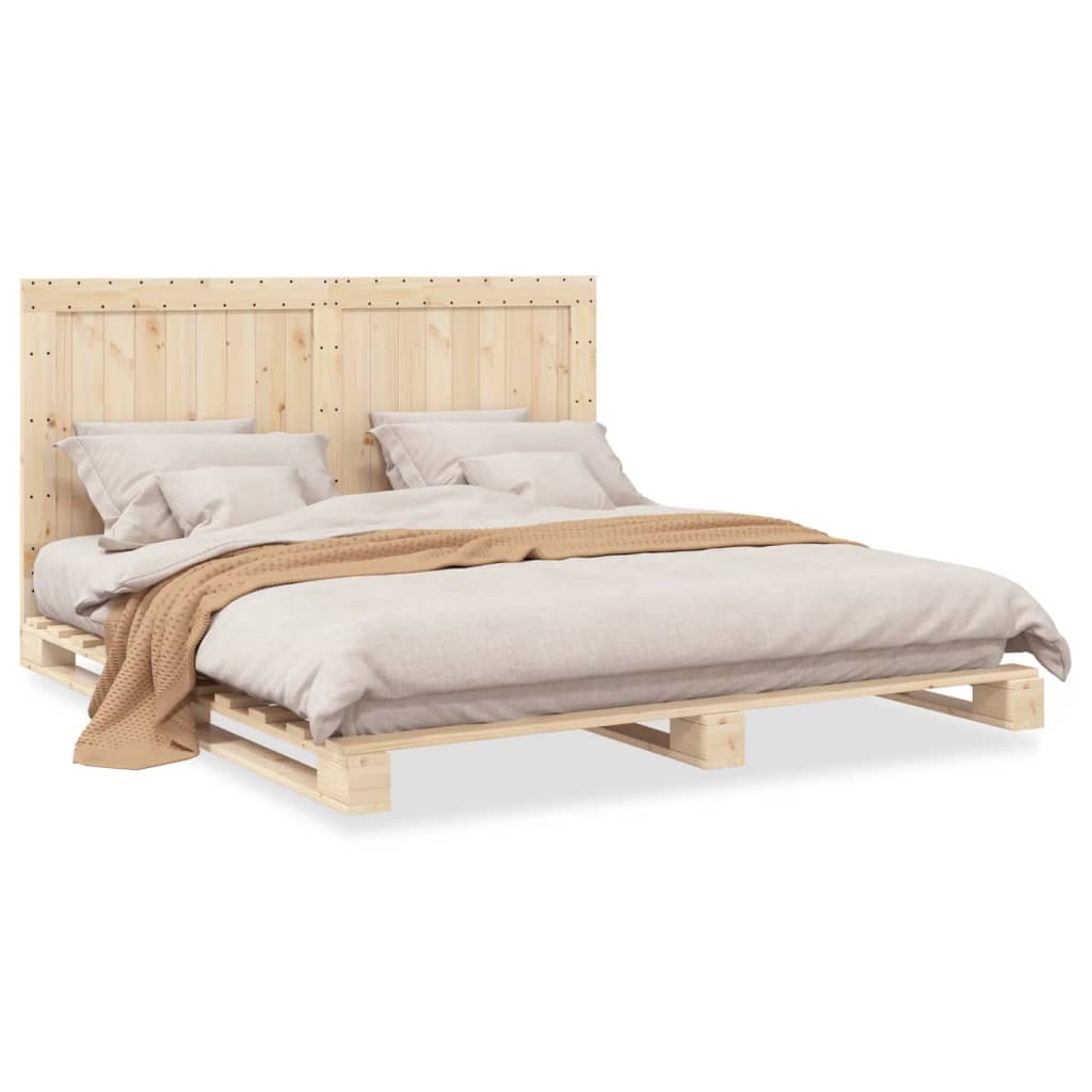 Bed Frame Without Mattress With Headboard Solid Wood